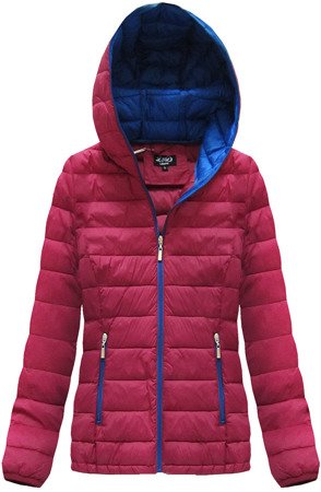 QUILTED HOODED JACKET WINE (7107A)
