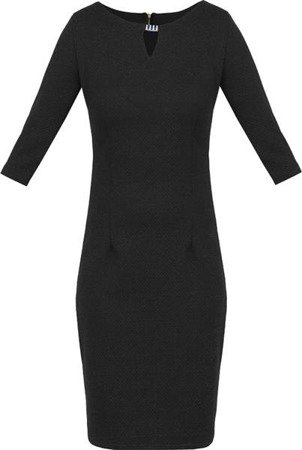 KEYHOLE NECKLINE DRESS BLACK (S123)
