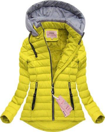 HOODED QUILTED JACKET YELLOW (W515)