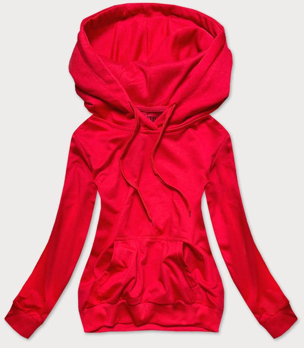 Cienka bluza dresowa damska czerwona (20002)
