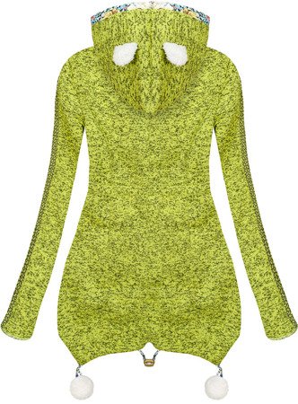 THICK LONG HOODIE LIME (DG882)