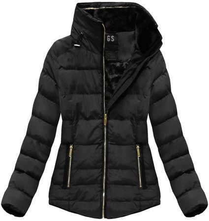 SHORT QUILTED HOODED JACKET BLACK (WZ575)