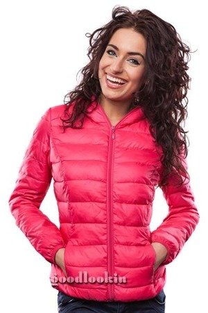QUILTED HOODED JACKET PINK (7092)