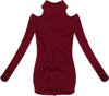 SHORT POLO NECK JUMPER WITH COLD SLEEVE WINE (GOOD90)