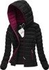 QUILTED HOODED JACKET BLACK (7107A)