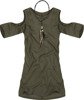 COLD SLEEVE DRESS WITH NECKLACE KHAKI (6724)