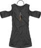 COLD SLEEVE DRESS WITH NECKLACE PEWTER (6724)