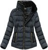 SHORT QUILTED HOODED JACKET NAVY BLUE (WZ575)