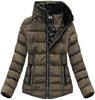 SHORT QUILTED HOODED JACKET BROWN (WZ575)